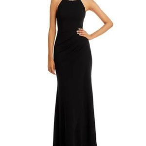 Aqua Women's Chain Neck Evening Gown MSRP $131